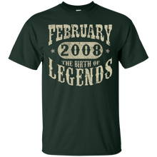 10 years 10th Birthday February 2008 Birth of Legend T-Shirt