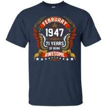 February 1947 71th Birthday 71 Years Old Gift T-Shirt
