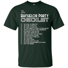 Mens Bachelor Party Checklist T-Shirt - Groomsmen Best Man Gifts