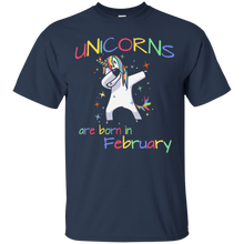 Dabbing Unicorns are Born in February Birthday T-Shirt