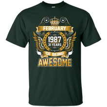 February 1987 31th Birthday 31 Years Old Gift T-Shirt