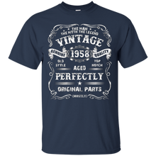 Mens 60th Birthday T-Shirt Legend Vintage 1958 Original Parts Tee