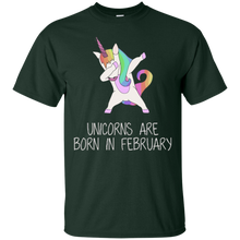 Unicorns Are Born In February - Cute Unicorn Birthday Shirts