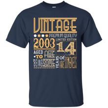 Vintage Born in 2003 14th Birthday 14 Years Old Awesome Gift