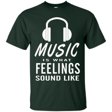 Music is What Feelings Sound Like Headphones T-Shirt Gifts