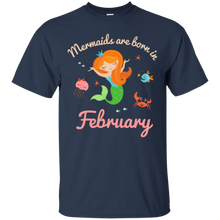 Mermaids Are Born In February T-Shirt (mermaid shirt)
