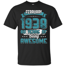 February 1938 Birthday 80 Years Of Being Awesome T-Shirt