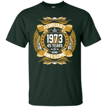 February 1973 45th Birthday 45 Years Old Gift T-Shirt