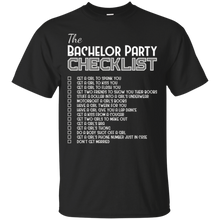 Mens Bachelor Party Checklist T-Shirt - Groomsmen Best Man Gifts