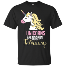 Unicorns Are Born In February T Shirt | Birthday Gift Idea