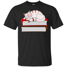 Cat Book T-Shirt - Funny Nerd Reader with Glasses Cute Geek