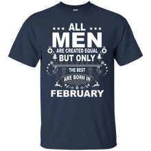 All men are created equal are born in February Christmas Tee