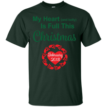 February 2018 Christmas Pregnancy Shirt Baby Pregnant Mom