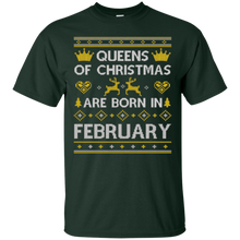 Queens Of Christmas Are Born In February Ugly Christmas Tee