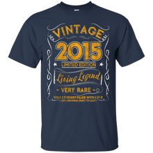 Vintage Born in 2015 2nd Birthday 2 Years Old Awesome Gift