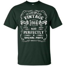 Mens 100th Birthday T-Shirt Legend Vintage 1918 Original Parts Te
