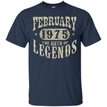 43 years 43rd Birthday February 1975 Birth of Legend T-Shirt
