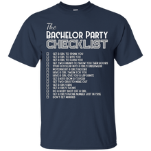 Mens Bachelor Party Checklist T-Shirt - Groomsmen Best Man Gifts