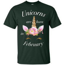 Unicorn February Birthday T Shirt Born in February Tee