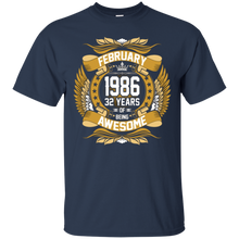 February 1986 32th Birthday 32 Years Old Gift T-Shirt