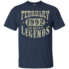 26 years 26th Birthday February 1992 Birth of Legend T-Shirt