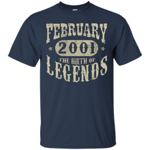17 years 17th Birthday February 2001 Birth of Legend T-Shirt