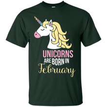 Unicorns Are Born In February T Shirt | Birthday Gift Idea