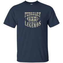28 years 28th Birthday February 1990 Birth of Legend T-Shirt