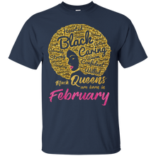 Black Queens Are Born In February Birthday T-Shirt for Women