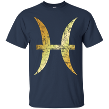 Zodiac Sign Pisces T-Shirts (Ancient Gold)