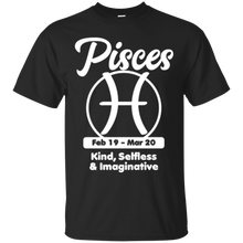 Pisces Zodiac Sign Symbol Qualities Graphic T-shirt (Dark)