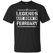 Legends Are Born In February Birthday Gift, Grunge T-Shirt