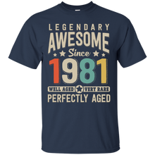 Awesome since 1981 37th Birthday T Shirt 37 Years Old