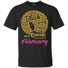 Black Queens Are Born In February Birthday T-Shirt for Women