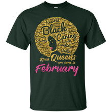 Black Queens Are Born In February Birthday T-Shirt for Women
