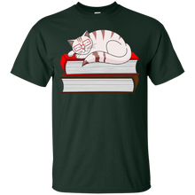 Cat Book T-Shirt - Funny Nerd Reader with Glasses Cute Geek