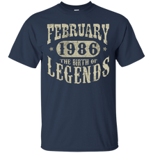32 years 32nd Birthday February 1986 Birth of Legend T-Shirt