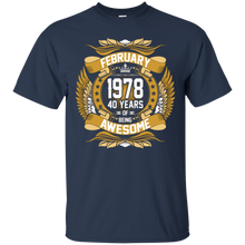 February 1978 40th Birthday 40 Years Old Gift T-Shirt