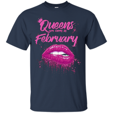 Queens Are Born In February Birthday T-Shirt for Black Women