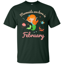 Mermaids Are Born In February T-Shirt (mermaid shirt)