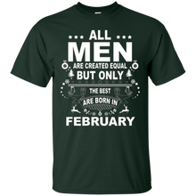All men are created equal are born in February Christmas Tee