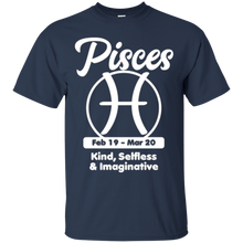 Pisces Zodiac Sign Symbol Qualities Graphic T-shirt (Dark)